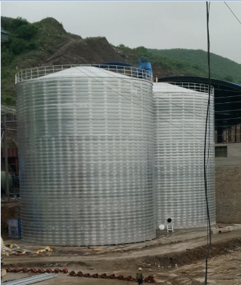 彭山粮食钢板仓的安装全过程不用热焊接